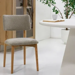 Eetkamerstoel Nova Taupe Eiken - Giga Meubel