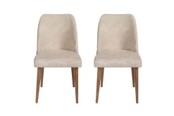 Eetkamerstoel Nova Velvet Crème Set van 2
