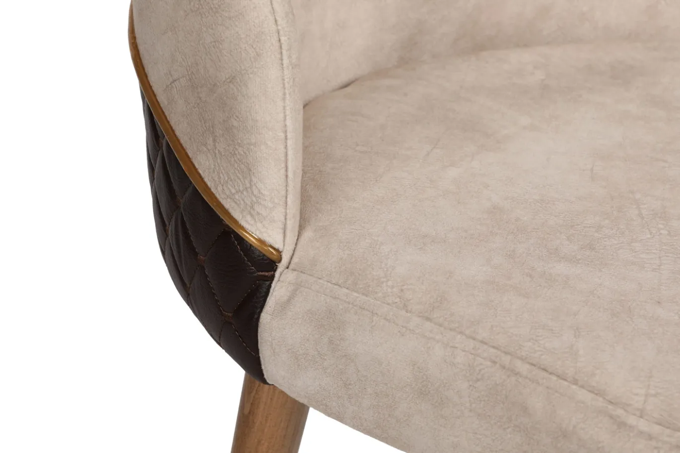 Eetkamerstoel Nova Velvet Crème Set van 2