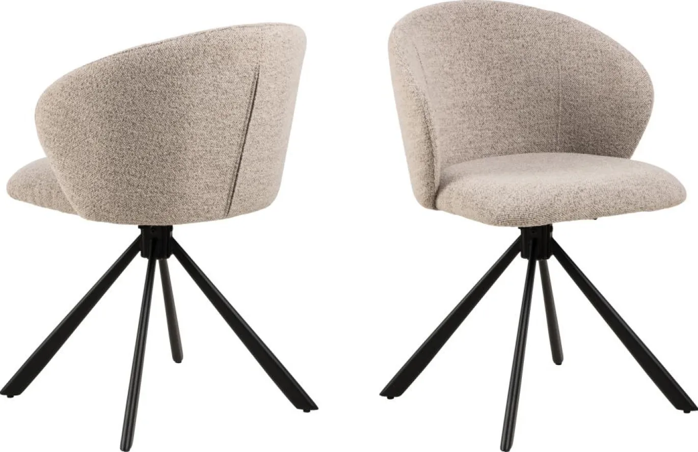 Eetkamerstoel Orrisdale Monza Beige Draaibaar - Giga Living