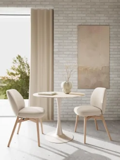 Eetkamerstoel Oswin Apia Zand Set van 2 - Giga Living