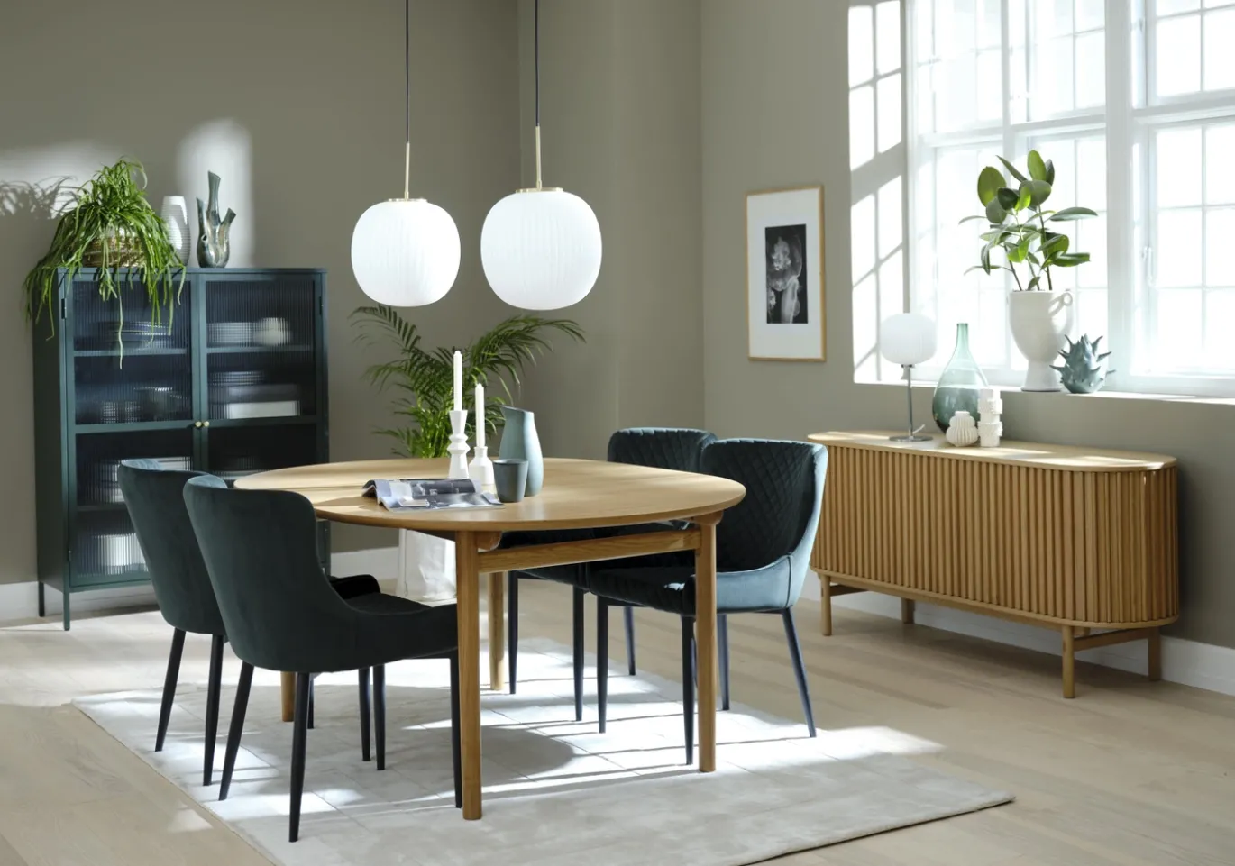 Eetkamerstoel Ottowa Groen Velvet - Giga Living