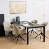 Eetkamerstoel Parma Basel Met Armleuning Beige - Giga Living