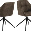 Eetkamerstoel Parma Met Armleuning Bruin - Giga Living