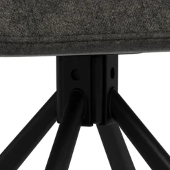 Eetkamerstoel Ravi Met Armleuning Apia Donkergrijs Set van 2 - Giga Living