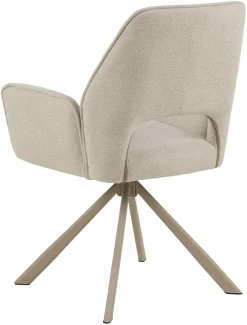 Eetkamerstoel Ravi Met Armleuning Apia Beige Set van 2 - Giga Living