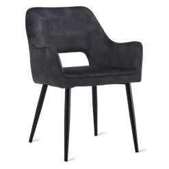 Eetkamerstoel Ray Velvet Antraciet - Giga Meubel