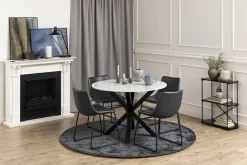 Eetkamerstoel Regina PU-Leer Zwart - Giga Living