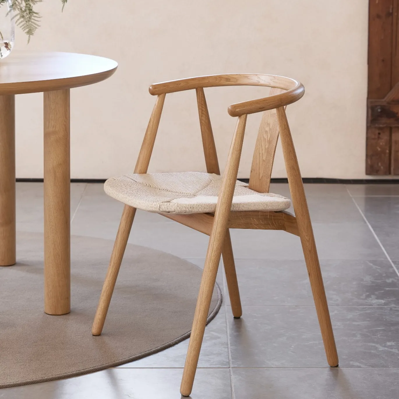 Eetkamerstoel Relate Naturel Eiken - Giga Living