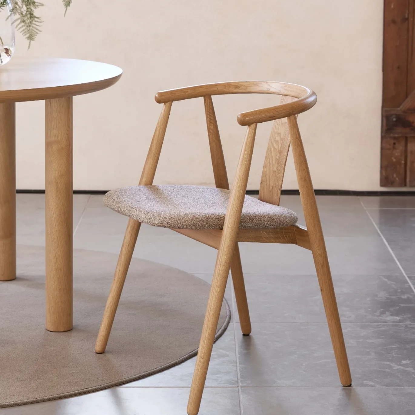 Eetkamerstoel Relate Naturel Latte Eiken - Giga Living