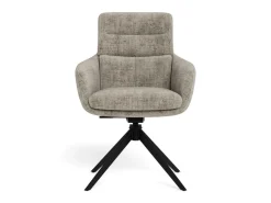 Eetkamerstoel Riley Met Armleuning Juto Grijs Zwart Set van 2 - Giga Living