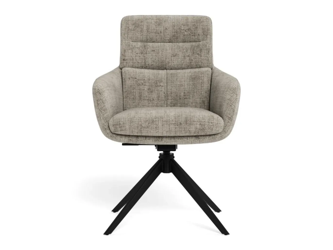 Eetkamerstoel Riley Met Armleuning Juto Grijs Zwart Set van 2 - Giga Living