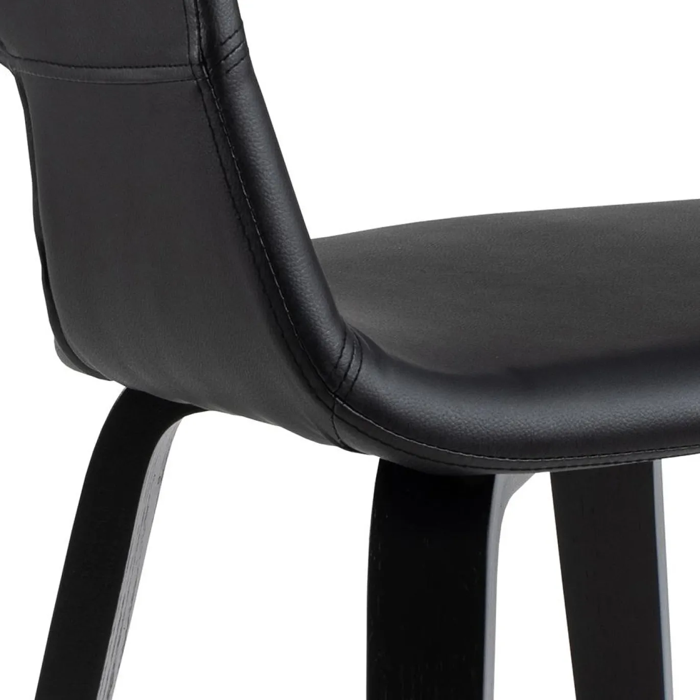 Eetkamerstoel Sanda Met Armleuning Zwart Pu - Giga Living
