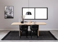Eetkamerstoel Sanda Met Armleuning Zwart Pu - Giga Living