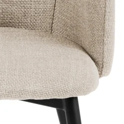 Eetkamerstoel Sebastien Basel Met Armleuning Beige - Giga Living