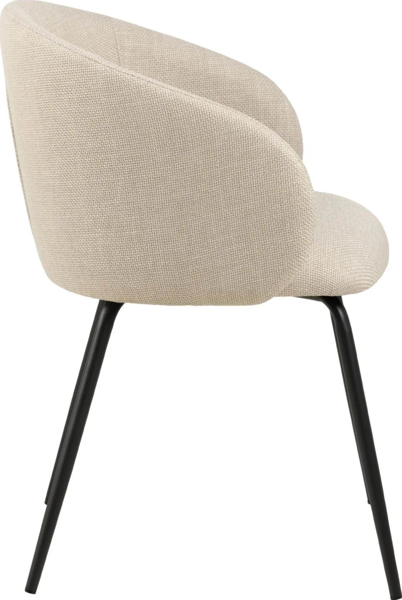 Eetkamerstoel Skive Met Armleuning Beige/Zwart Basel - Giga Living
