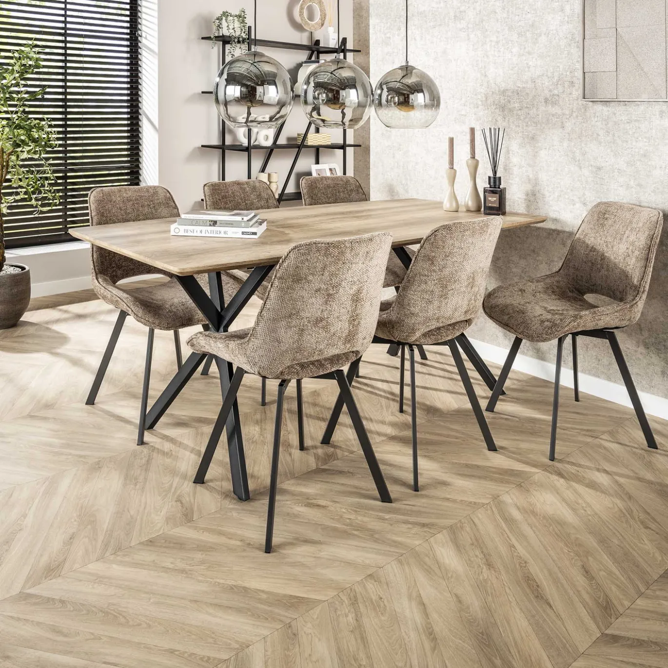 Eetkamerstoel Swivel Rich Champagne - Giga Meubel