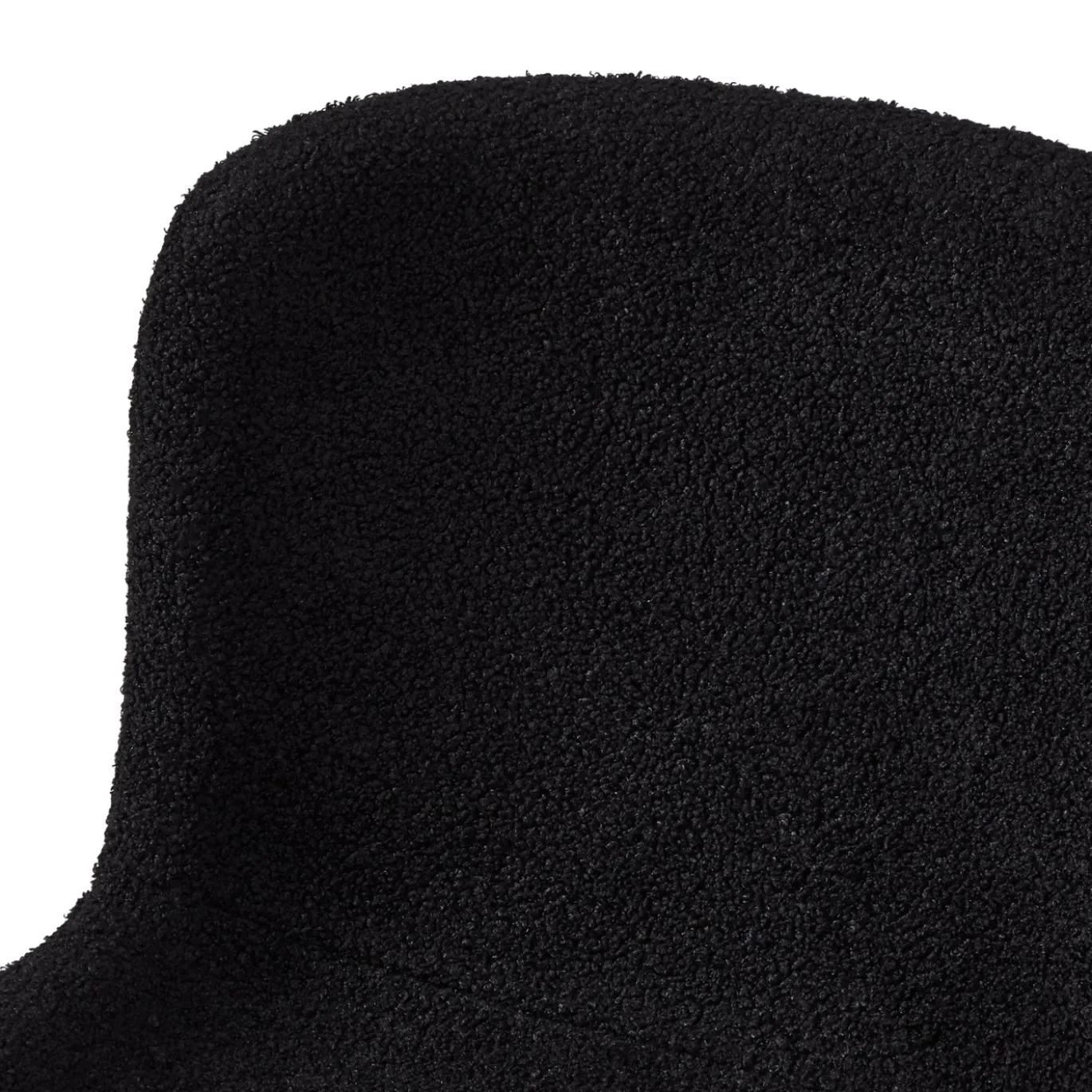 Eetkamerstoel Teddy Bouclé Zwart - Giga Meubel