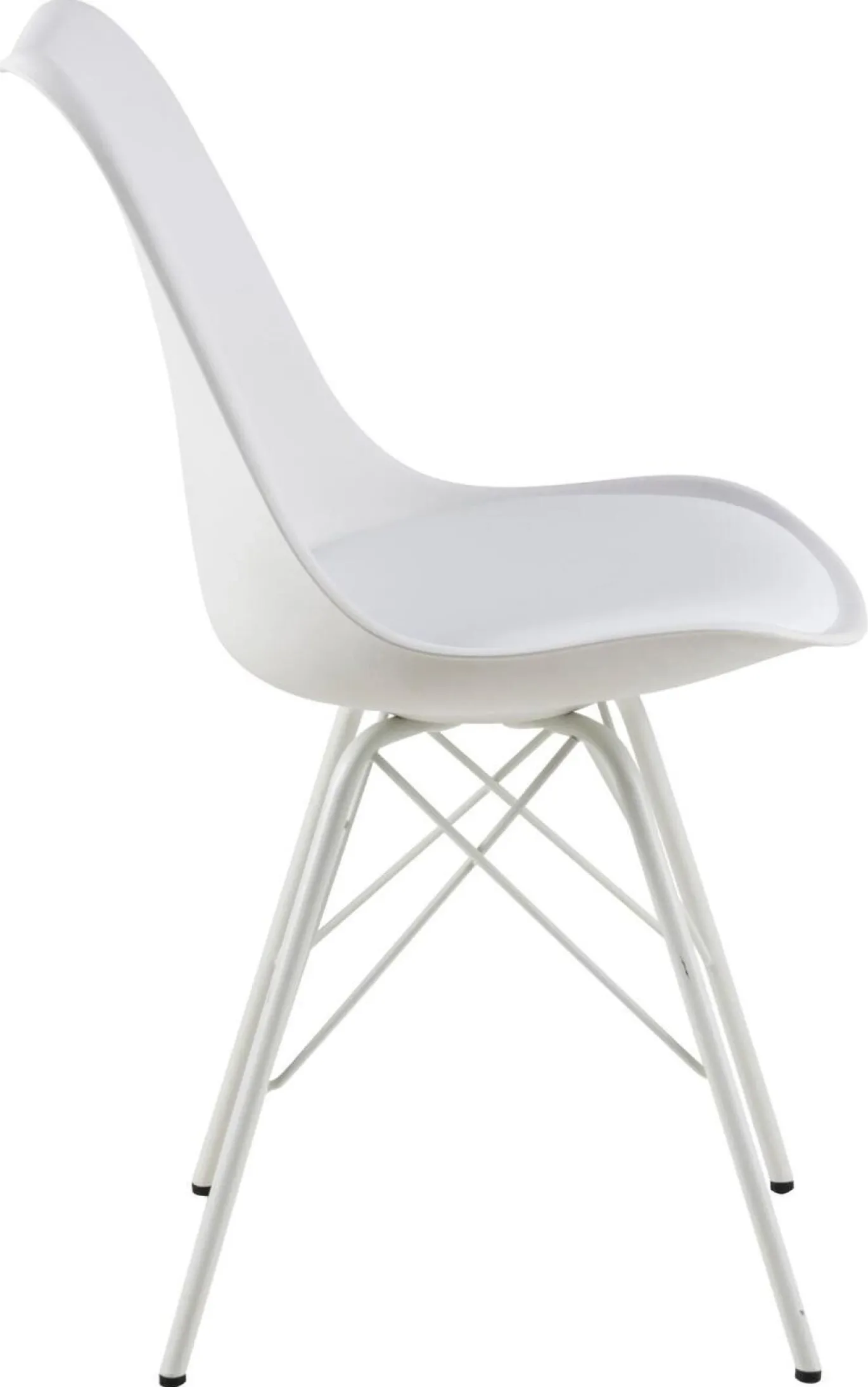 Eetkamerstoel Tiel leather look Wit - Giga Living