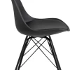 Eetkamerstoel Tiel leather look Zwart - Giga Living