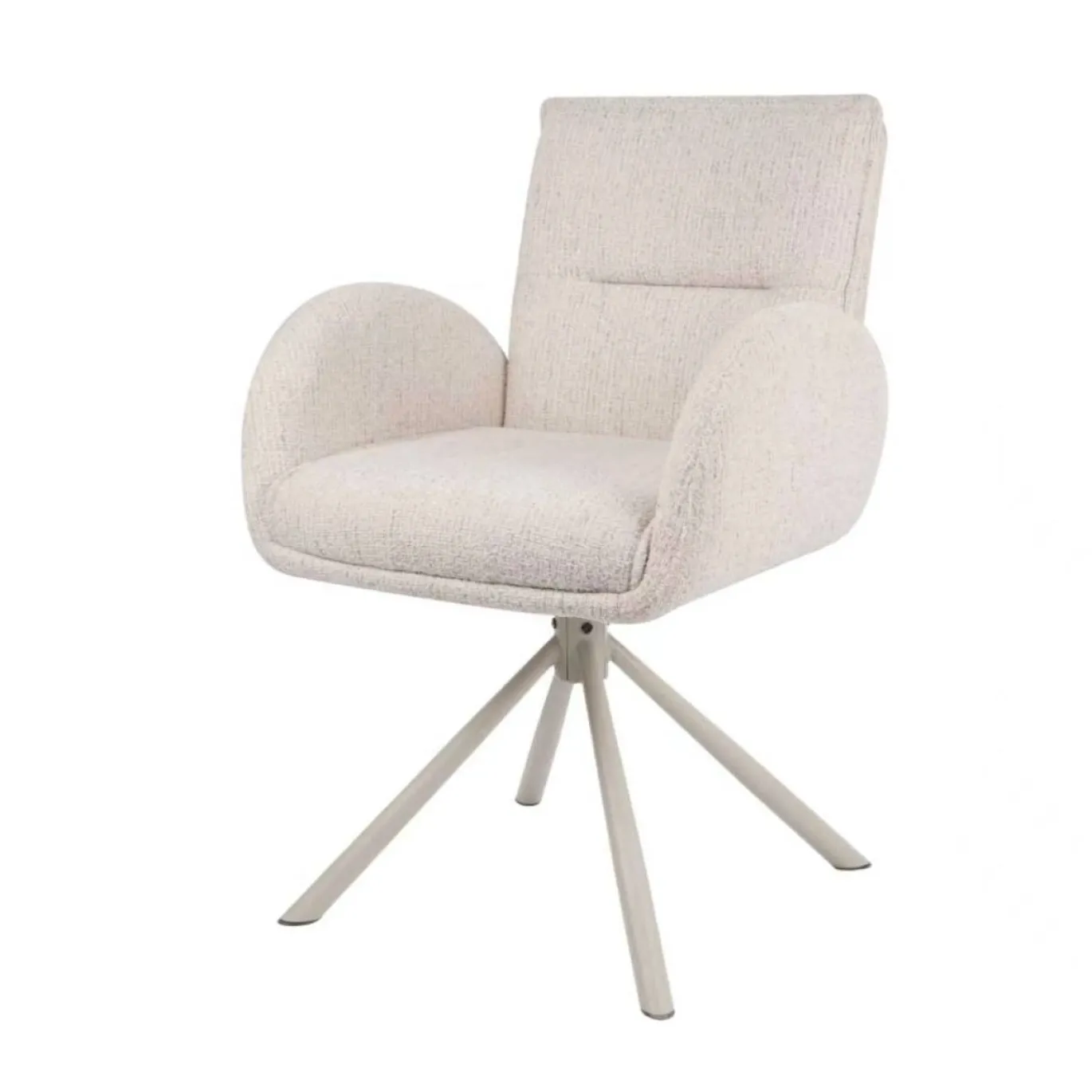 Eetkamerstoel Tina Beige Draaibaar - Giga Meubel