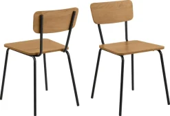 Eetkamerstoel Tjorna Melamine Mat Wild Eiken - Giga Living