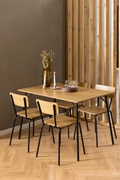 Eetkamerstoel Tjorna Melamine Mat Wild Eiken - Giga Living