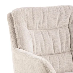 Eetkamerstoel Traska Met Armleuning Beige Caso - Giga Living