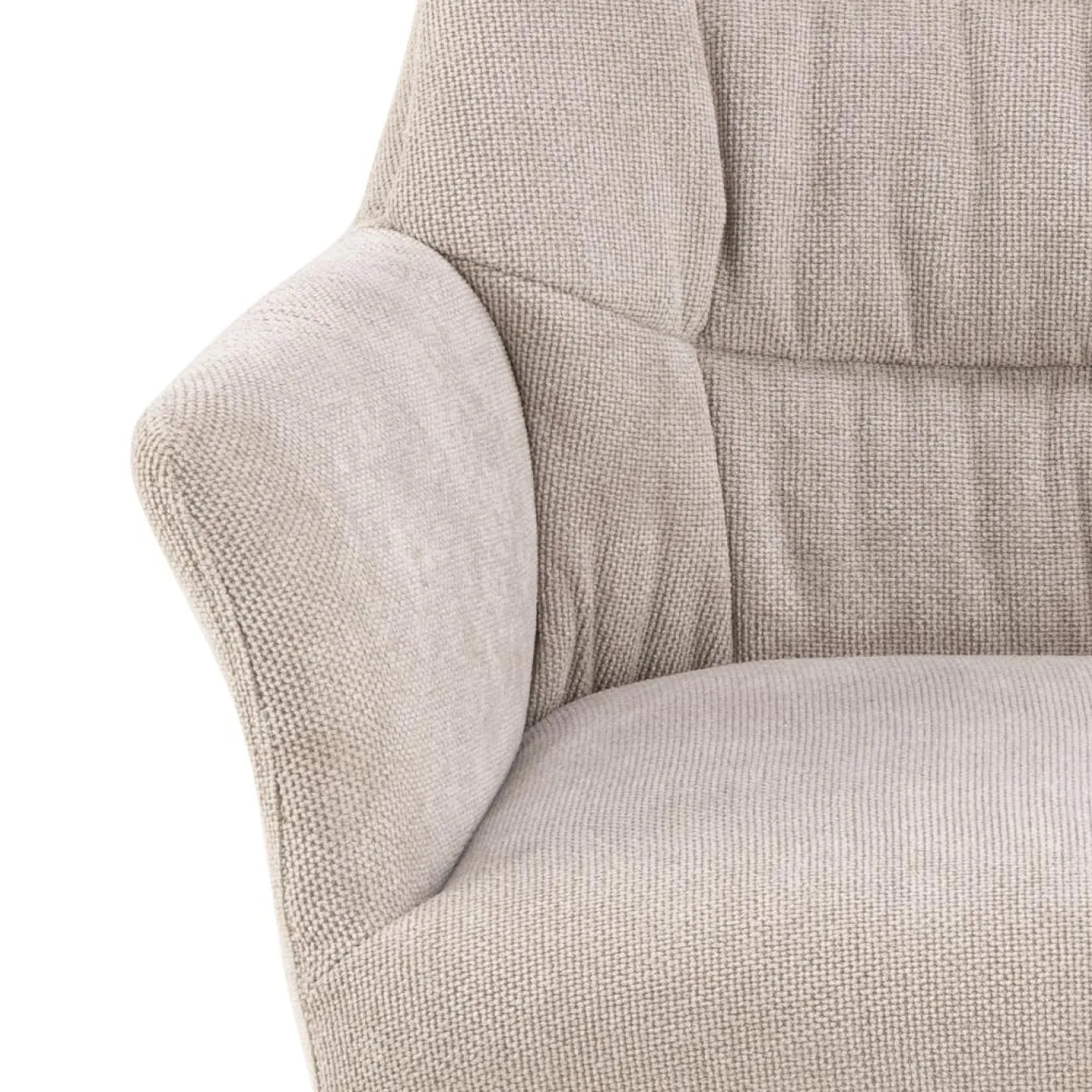 Eetkamerstoel Traska Met Armleuning Beige Caso - Giga Living