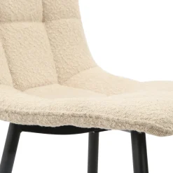 Eetkamerstoel Yerevan Bouclé Taupe - Giga Meubel