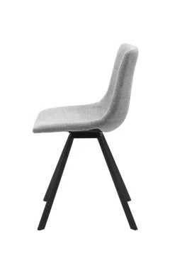 Eetkamerstoel Yukon Lichtgrijs/Zwart Swivel - Giga Living