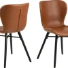 Eetkamerstoel Zaria -A1 leather look Bruin - Giga Living