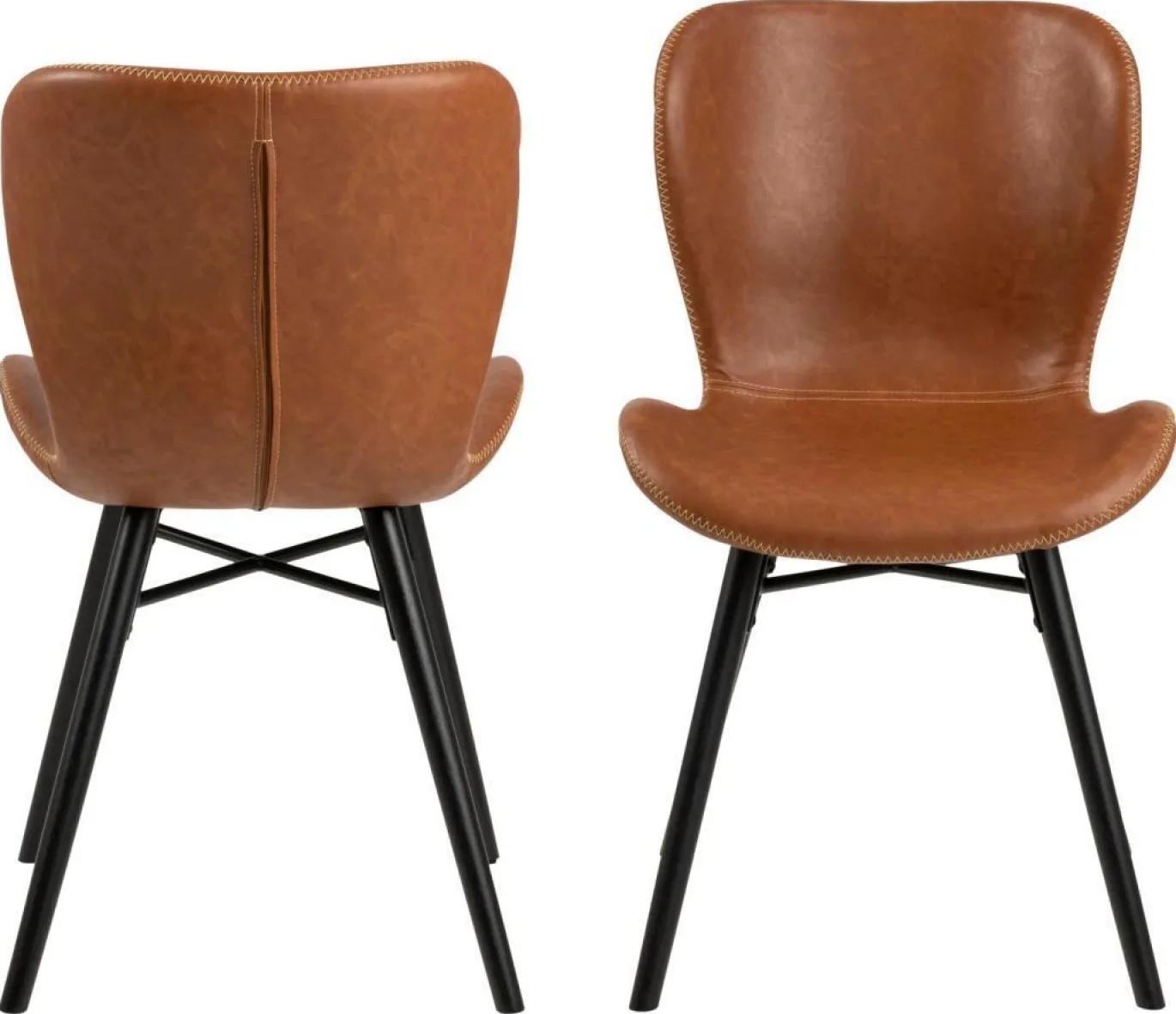 Eetkamerstoel Zaria -A1 leather look Bruin - Giga Living
