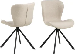 Eetkamerstoel Zaria Basel Beige Draaibaar - Giga Living