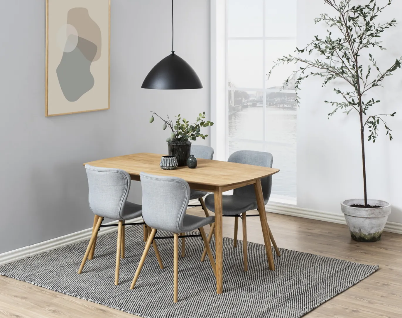 Eetkamerstoel Zaria Lichtgrijs - Giga Living