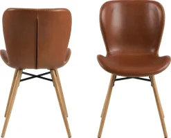 Eetkamerstoel Zaria PU-Leer Bruin - Giga Living