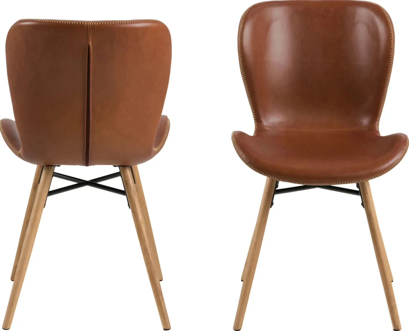 Eetkamerstoel Zaria PU-Leer Bruin - Giga Living