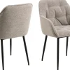 Eetkamerstoel Zion Monza Met Armleuning Beige - Giga Living