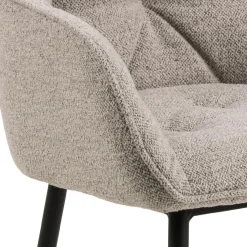 Eetkamerstoel Zion Monza Met Armleuning Beige - Giga Living