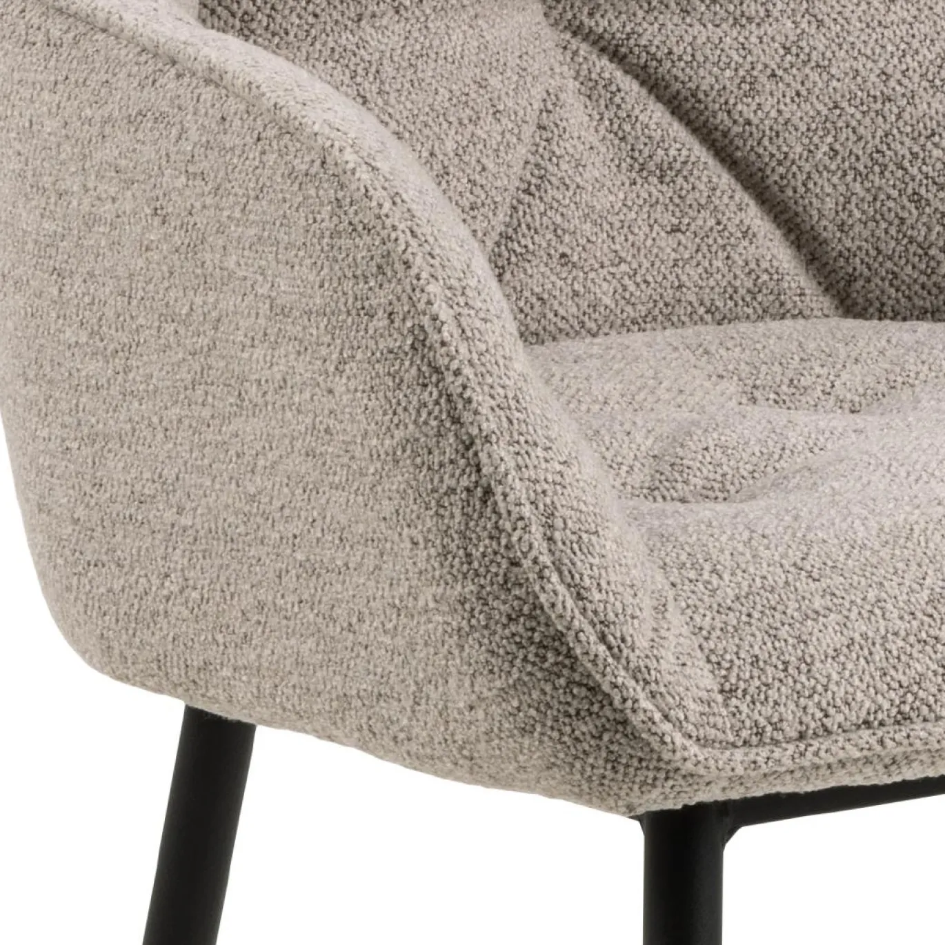 Eetkamerstoel Zion Monza Met Armleuning Beige - Giga Living