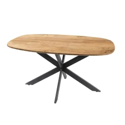 Eetkamertafel Arhus Deens Ovaal Naturel 150cm - Giga Meubel