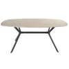 Eetkamertafel Ceramic Deens Ovaal Travertinlook 180cm - Giga Meubel