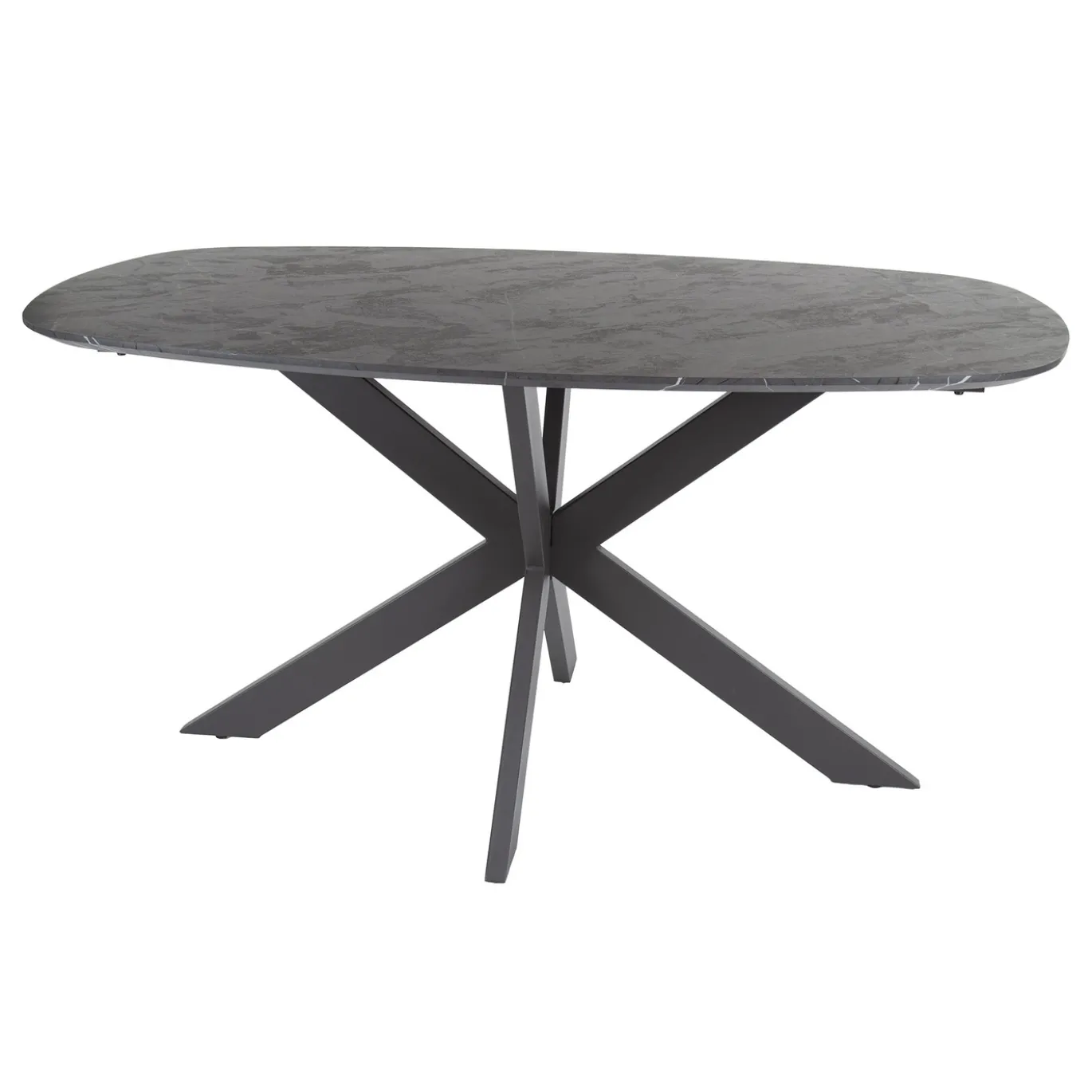 Eetkamertafel Deens Ovaal Zwart 150cm - Giga Meubel