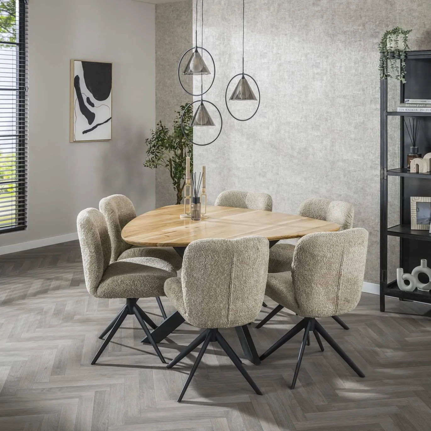 Eetkamertafel Driehoek Acacia Naturel - Giga Meubel