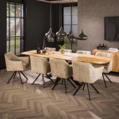 Eetkamertafel Extend Acacia Naturel Uitschuifbaar 175/275cm - Giga Meubel