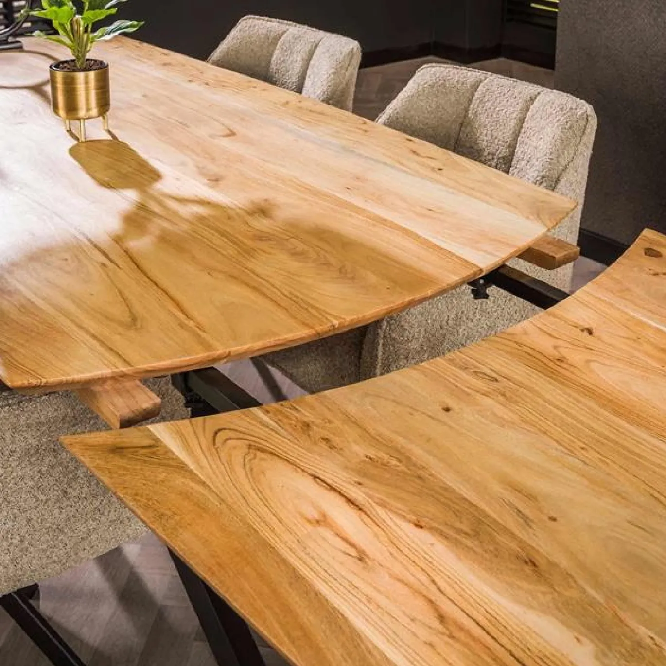 Eetkamertafel Extend Acacia Naturel Uitschuifbaar 175/275cm - Giga Meubel