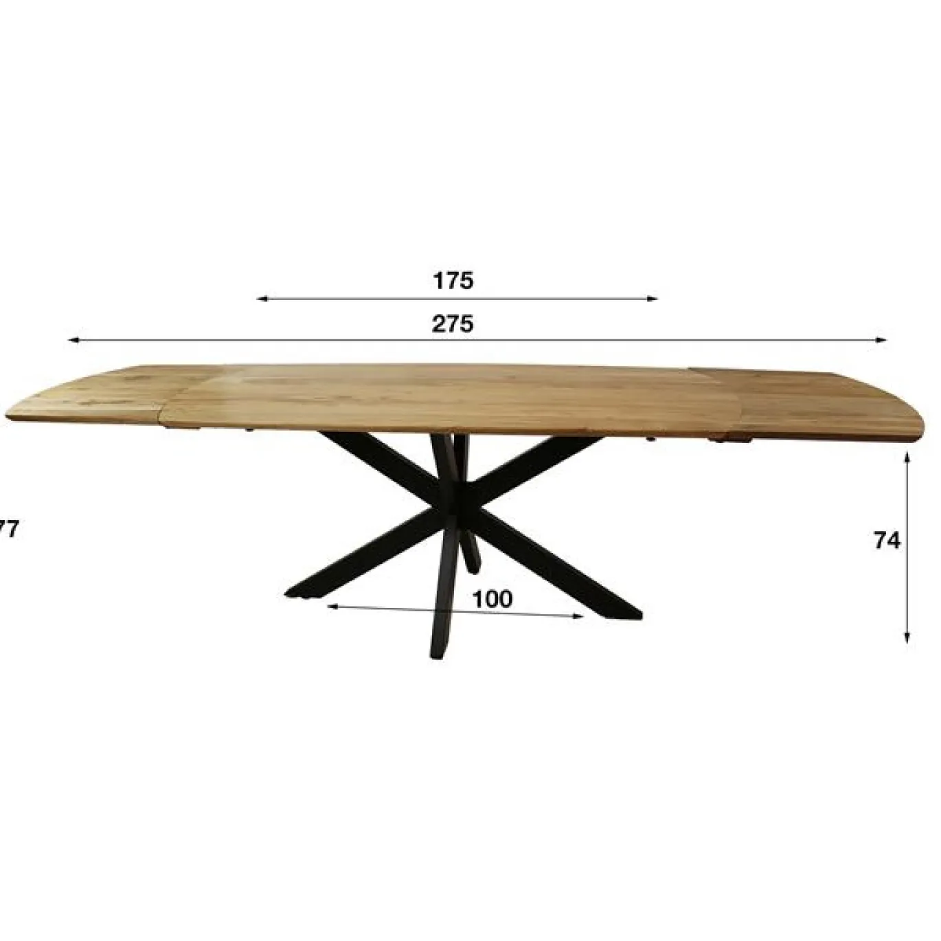 Eetkamertafel Extend Acacia Naturel Uitschuifbaar 175/275cm - Giga Meubel