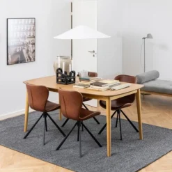 Eetkamertafel Gradje Eiken Gelakt Naturel - Giga Living