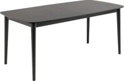 Eetkamertafel Gradje Rechthoekig Eiken Zwart Uitschuifbaar - Giga Living