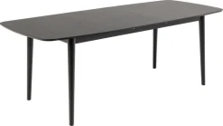 Eetkamertafel Gradje Rechthoekig Eiken Zwart Uitschuifbaar - Giga Living